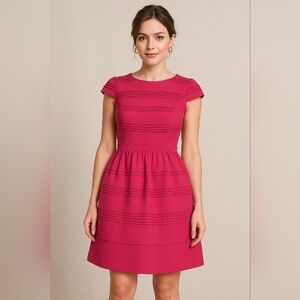 Elegant Pink Cap Sleeve Dress